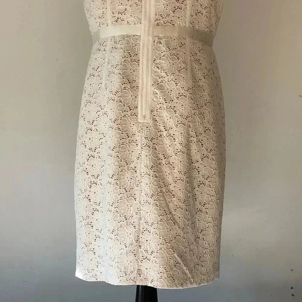 Oleg Cassini Cream Lace Dress - Picture 7 of 9